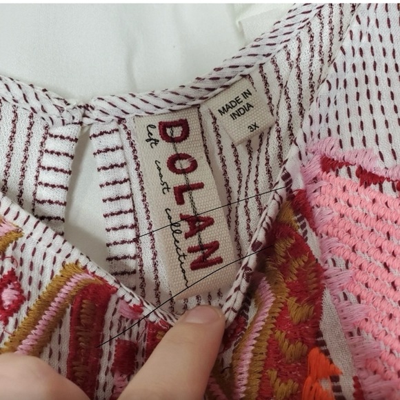 Anthropologie Dolan Velia Embroidered Top 3X EUC - Picture 4 of 6